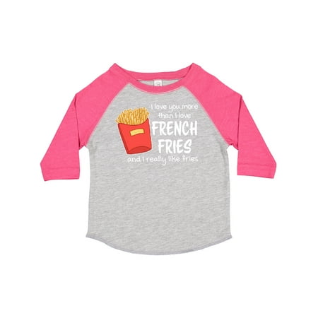 

Inktastic I Love You More Than French Fries and I Really Like Fries Gift Toddler Boy or Toddler Girl T-Shirt