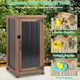 thumbnail image 4 of Petsblublu Small Outdoor Storage Cabinet Weatherproof, Wood Garden Potting Bench Table with Removable Shelves,17.9''x17.9''x33.5'', 4 of 10