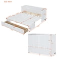 thumbnail image 4 of Aukfa Queen Size Murphy Bed with Charging Station, Cabinet Bed with Storage Drawers for Home/Office/Small Room, Queen Foldable Platform Bed, White, 4 of 8
