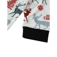 thumbnail image 3 of Cute Contrast Color Tops and Elk Print Trousers Parent-child Pajamas, 3 of 8
