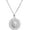 Silver, variant on Hip Hop Iced Lion Head Mini Medallion Gold and Black Tone 14K Plated Pendant 20" Cuban Chain Necklace CP 282