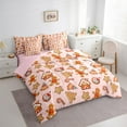 thumbnail image 3 of Manfei Gingerbread Man Kids Twin Bedding Sets 7-Piece, Xmas Dessert Cake Bedding Comforter Set, Kawaii Christmas Tree Reversible Sheet Sets, Breathable Home Decor, 3 of 7