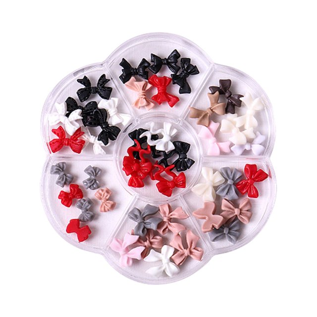 WIFKLSIIPG Bow-knot Nail Stud Rhinestones , 3D Bow-knot Colorful Nail Charms Set for Nail Stones Design DIY Decoration