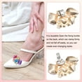 thumbnail image 4 of Uxcell 2-Pack Decorative Rhinestone Shoe Clips, Zinc Alloy Removable Fashion Crystal Flower Shoe Clips Buckle [Multi Color], 4 of 7