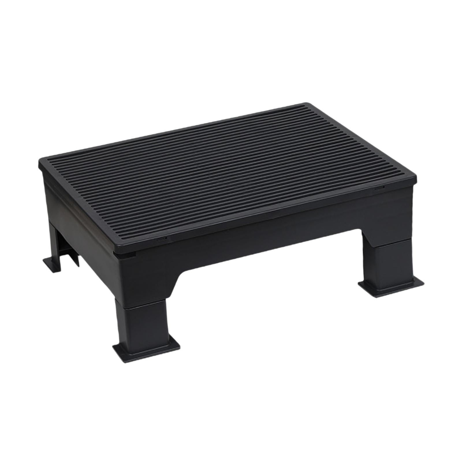 oshhni Cat Litter Mat Adjustable Height Accessory for Cats Accessories Pet Supplies Black