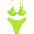 thumbnail image 1 of Maillot de Bain Deux Pièces pour Femmes, Bikini Triangle et String à Nouer sur le Côté, 1 of 2