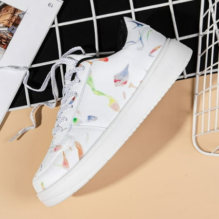 

Men‘s Trendy Lightweight Leather Waterproof Lined Lace-Up Sneakers