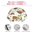 thumbnail image 3 of KLL Cute Sloth Pattern Shower Cap & Bath Cap for Women,Reversible Oversized Waterproof Shower Caps for all Hair Lengths,Elastic Reusable Bathing Hair Cap, 3 of 6