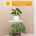 thumbnail image 2 of Bookcase Shelf Sector Partition Rack Hanging Wall Plants Corner Bedroom Floating Rural White Wood-based Panel, 2 of 6