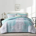 thumbnail image 2 of Flymme Floral Comforter Set Queen Size 7 Piece Bed in a Bag Queen Bed Sets Green Flowers Comforter Sets with Sheets for Teen Women Bedroom Decor, 2 of 8