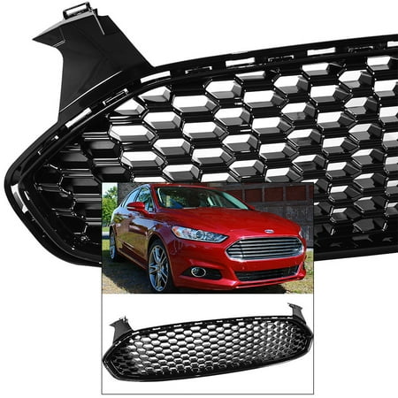 Front Grille for Ford Fusion 2013-2016 Mustang Style Black Glossy ...