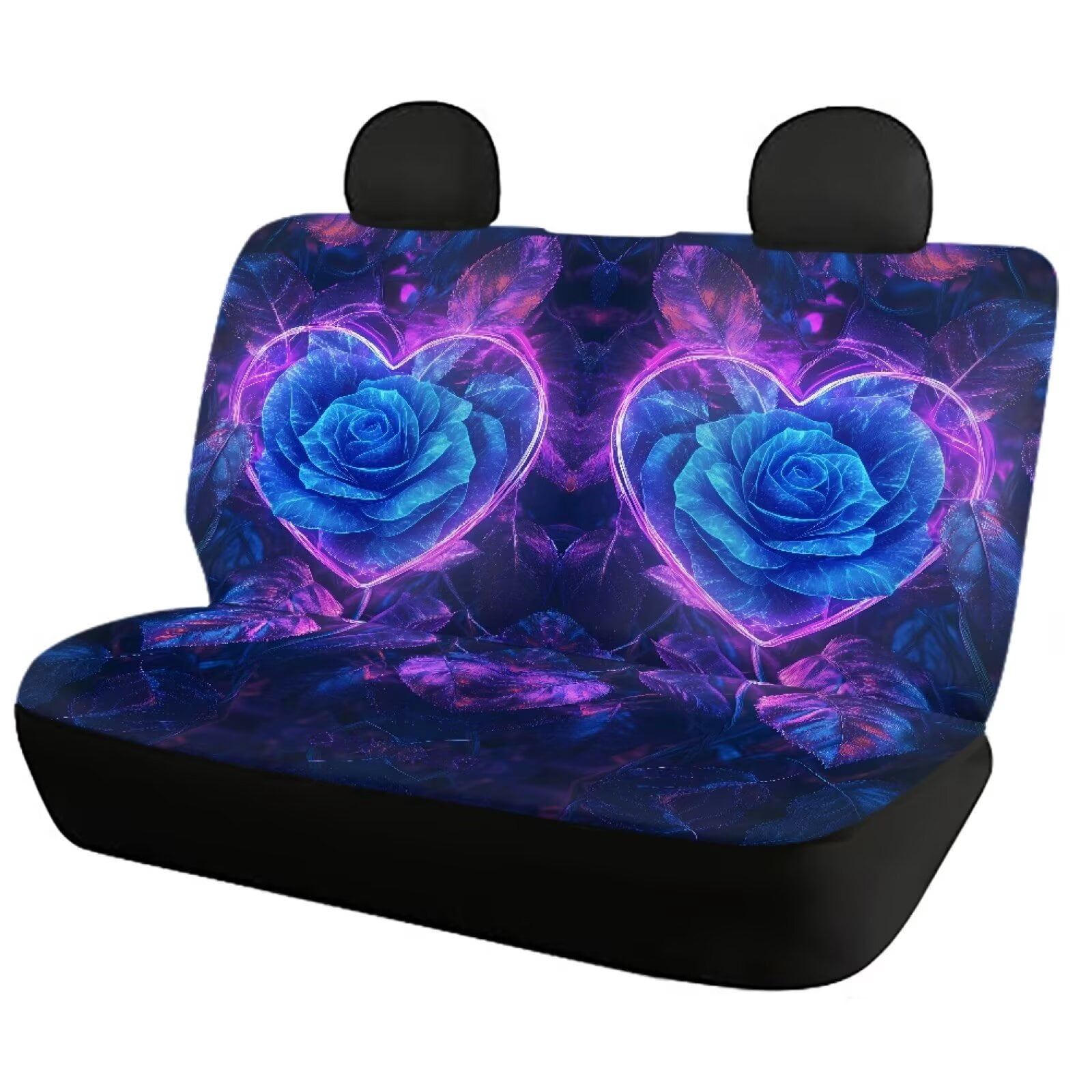 Pzuqiu Blue Roses Automotive Seat Covers Lightweight Vehicle Cushion Protectors Interior Accessories Easy to Install Polyester Car Seat Protectors Universal Fit Most Cars Sedans Trucks
