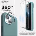 thumbnail image 4 of (4 in 1  for iPhone 14 Case Compatible with MagSafe (6.1 inch, 2022), with 2 Pack Screen Protector + Camera Cover, Liquid Silicone Phone Case (Cactus Green), 4 of 14