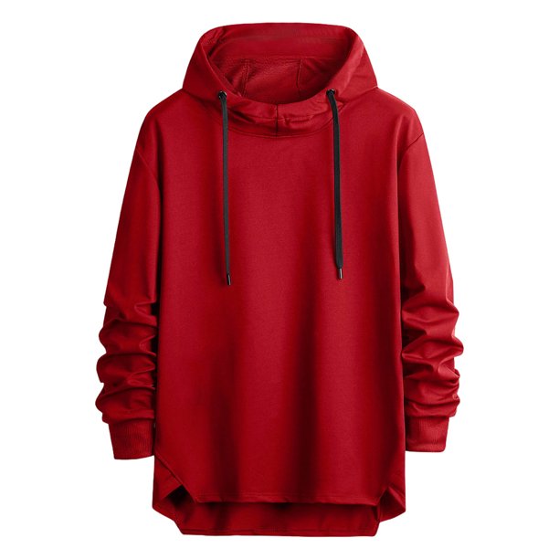 pstuiky Camisas para hombre de manga larga, Sudadera con capucha y manga larga de color liso para hombre camisetas de hombre s