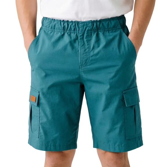 oqasdz Shorts for Boys Kids Girls Elastic Waistband School Uniform Solid Color Stretch Cargo Twill Shorts with Pockets Summer Outdoor