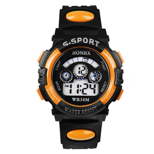 Relojes Electrónicos Deportivos Multifunción Impermeables Kuymtek Naranja