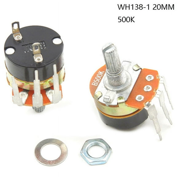 1pc WH138-1 Adjustable Resistance Speed Regulator with Switch Potentiometer B500K