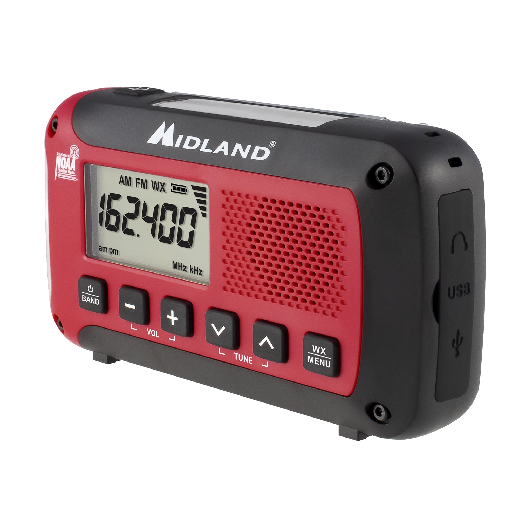 Midland Portable Weather Radio, Black, ER50