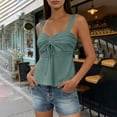 thumbnail image 7 of Vivianyo HD Women's Sweetheart Neck Eyelet Drawstring Cami Tank Top, Sleeveless Summer Casual Camisole, Women's Mint Green, Sizes S-2XL, 7 of 7