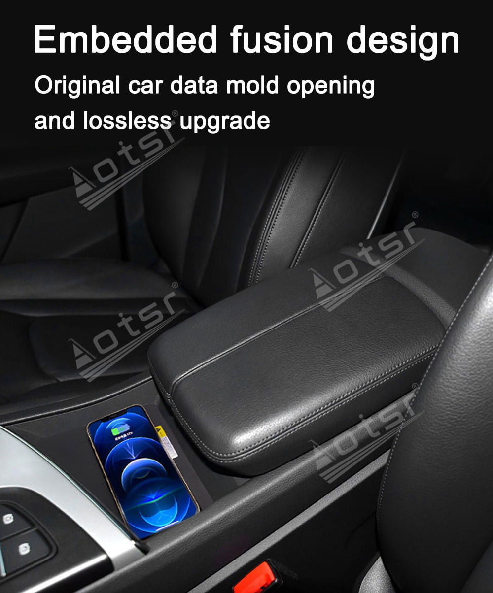 Aotsr AI car Auto wireless charger for Audi Q7 2017-2019 Intelligent Infrared Fast Wireless Charging