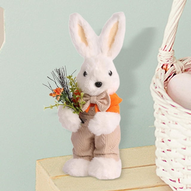Muñeco de conejo de Pascua de peluche Baoblaze figura de simulación 11cmx10cmx26cm