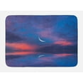 thumbnail image 1 of Nautical Bath Mat, Surreal Sky with Water Surface and Crescent Moon Fantasy Colors Scenery Image, Non-Slip Plush Mat Bathroom Kitchen Laundry Room Decor, 29.5 X 17.5 Inches, Purple Pink, Ambesonne, 1 of 2