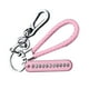 thumbnail image 2 of Riwesomey Llaveros antipérdida, llavero de coche de acero inoxidable, llavero de tarjeta de número de teléfono para regalo de fiesta, accesorios de Automoción decorativa y accesorios No.04, 2 of 8