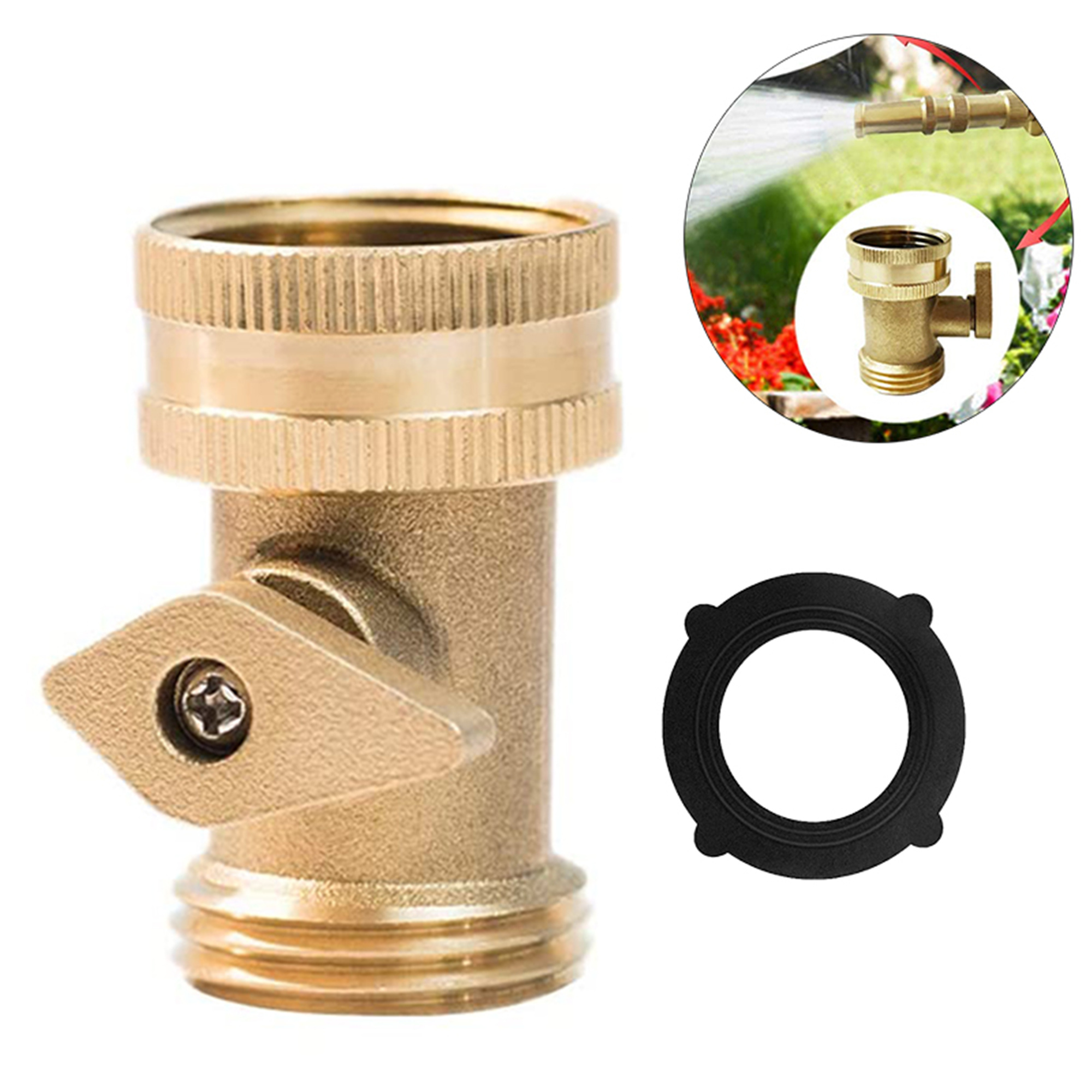 Elbourn Heavy Duty Brass Garden Hose Shut Off Valve Water Hose Valve