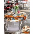 thumbnail image 4 of Outdoor Tablecloth with Umbrella Hole and Zipper, Thanksgiving Round Table Cloth 60 Inch Waterproof Tablecloth, Fall Scarecrows Maple Leaf Truck Beige Picnic Table Cover for Patio Camping, 4 of 7