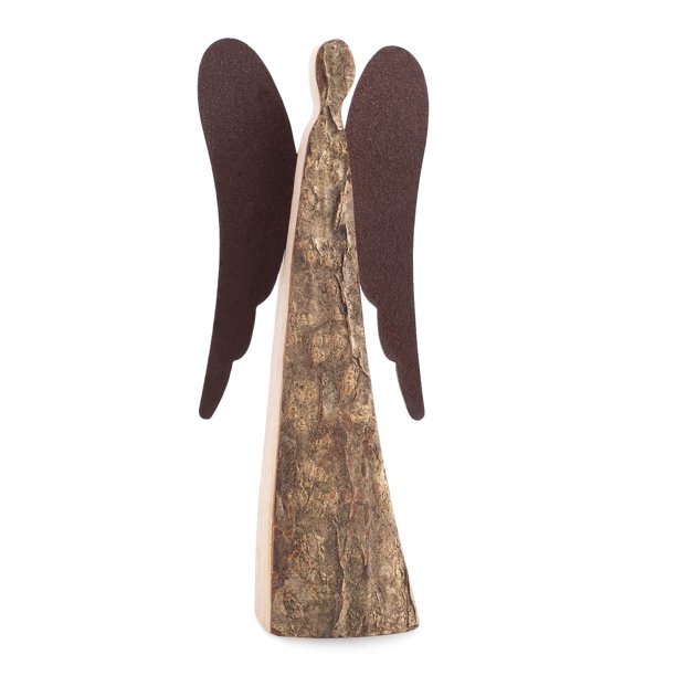 Wooden Angel Figurine Rustic Angel Figurines Handcrafted Guardian Angel Statue Christmas Angel Decor Bereavement Gifts Memorial Gifts Small Walmart Com Walmart Com