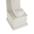 thumbnail image 5 of DecMode 45" x 42" Wooden White Freestanding Scroll Surround Fireplace Mantle with Floral Accents, 5 of 9