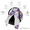 thumbnail image 3 of Car Seat Cover Baby - Skull rainbow color space Breathable Infant Car Seat Cover for Baby Carseat, Lightweight Comfort Baby Essentials Must Haves Newborn Stuff for Girl Boy, 3 of 7