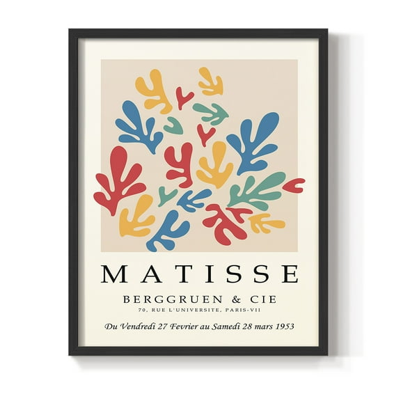 Matisse CCCXLV in Black Solid Wood 8 x 10 Framed Print