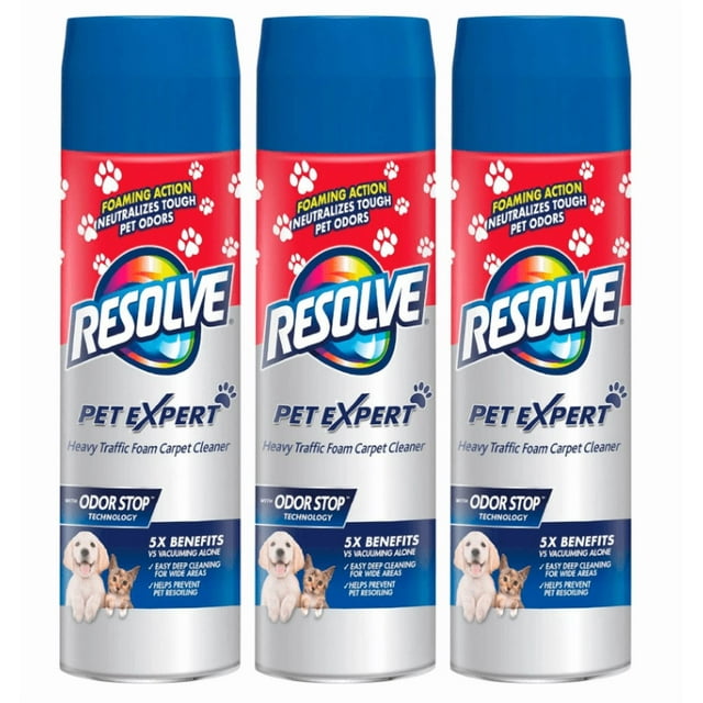 Espuma Limpiadora para Alfombras Resolve Pet Expert Paquete de 3