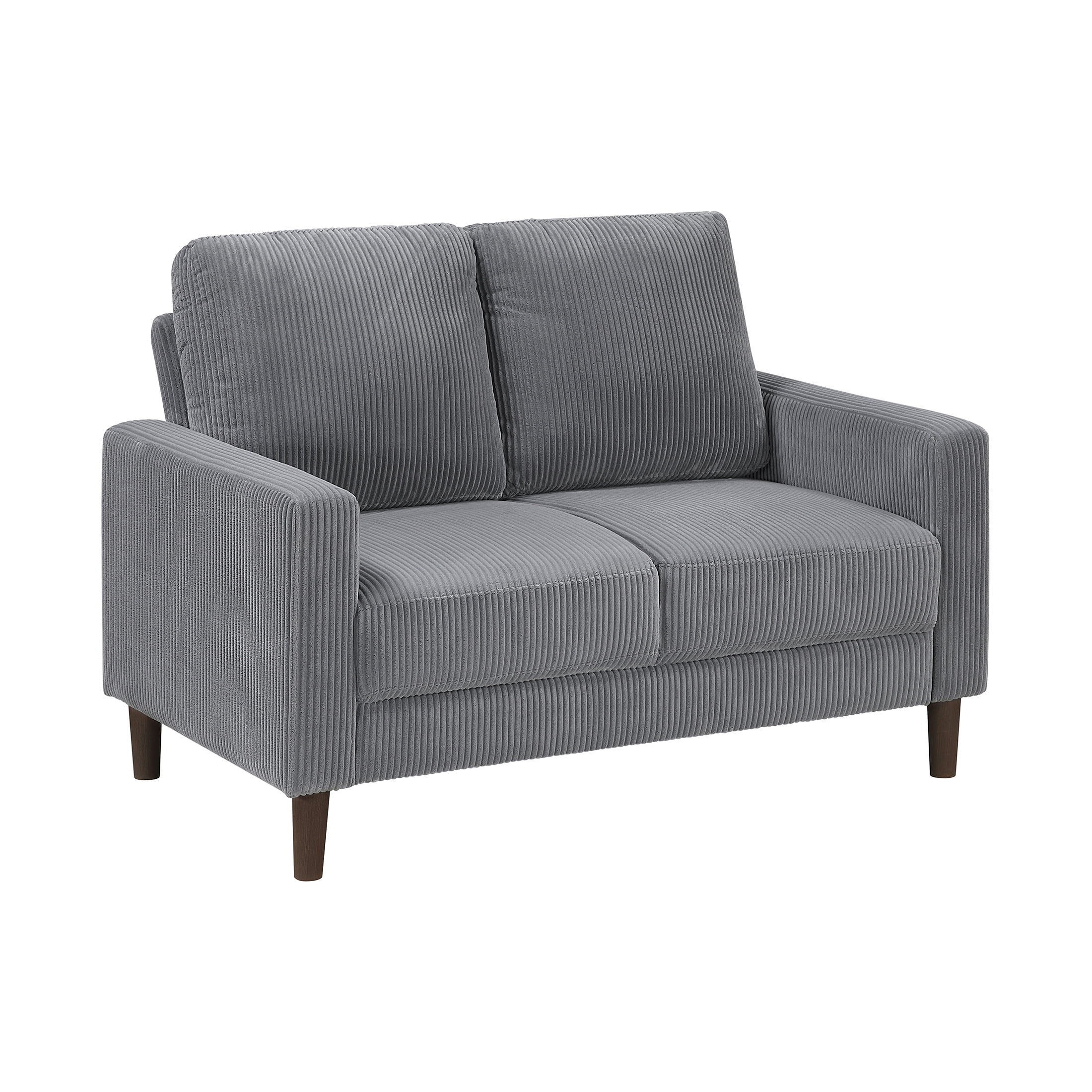 OakvillePark Mapleholt Corduroy Loveseat, Gray