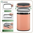 thumbnail image 5 of XF XINFENG 13 Gallon 50 Liter Garbage Can Kitchen Trash Can with Lid Automatic Sensor Touch Free Stainless Steel Waste Bin for Bathroom/Bedroom/Home/Office, Pink, 5 of 9