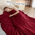 thumbnail image 5 of MARNUR Electric Heated Blanket Polar Fleece Full Size 72''x 84'' with 6 Heating Levels 10H Timer - Red, 5 of 10