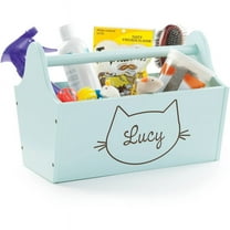 My Kitty Personalized Storage Caddy, Light Blue