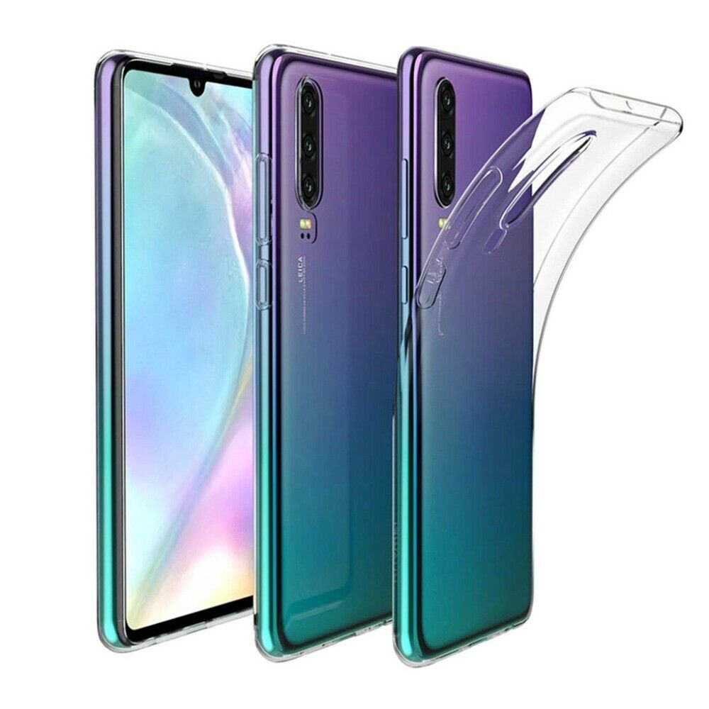[2PACK] Huawei P30 Case, Clear TPU Flexible Cover Armor, AntiShock
