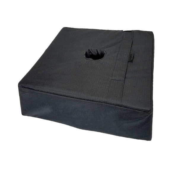 Peso de la base del , saco de arena cuadrado de 18.0 in, base de arena para de playa, muebles de exterior (negro)