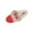Red, variant on Women's Fashion Casual Winter Comfort Fleece Warm Solid Color Bow Round Toe Flats with Raw Edge