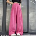 thumbnail image 6 of XBASW Kids Toddler Girls Wide Leg Pants Loose Trousers Teen Summer Casual Girls Straight Pants for 5-16, 6 of 8