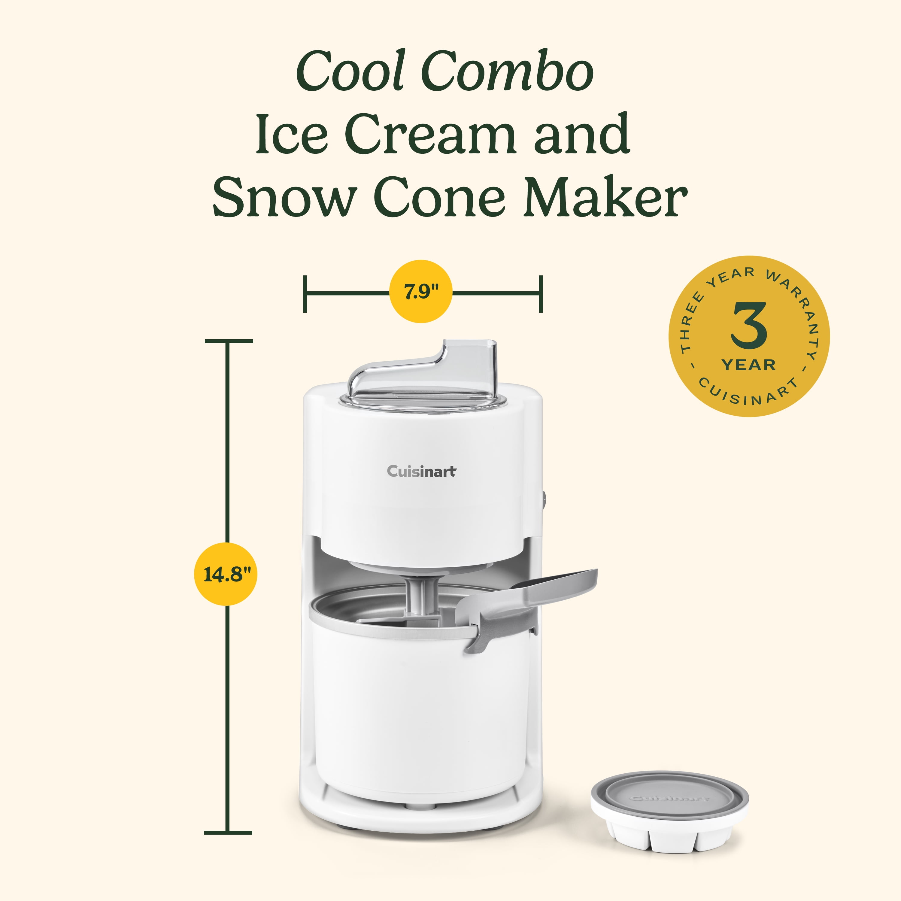 Cuisinart Cool Combo Ice Cream Maker and Snow Cone Machine