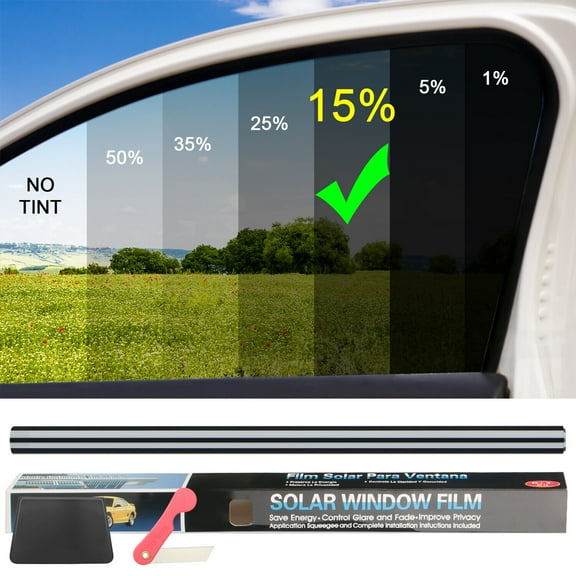Liwarace Window Roll Uncut Tint Film Sunshade 5%-35% VLT 20"x10FT Car Office Home Glass, 15%