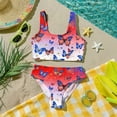 thumbnail image 4 of Grblisyd 4th of July Girls Swimsuit Red White and Blue Casual Swimwear 2 Piece Bathing Suit Cute Scoop Neck Swimsuits for Girls 6Y, 4 of 6