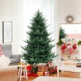 thumbnail image 4 of Costway 7 FT Artificial Xmas Tree with 1090 PVC PE Branch Tips 340 Warm White LED Lights, 4 of 10