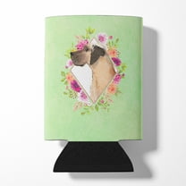 Carolines Treasures CK4394CC Fawn Great Dane Green Flowers Can or Bottle Hugger Can Hugger multicolor