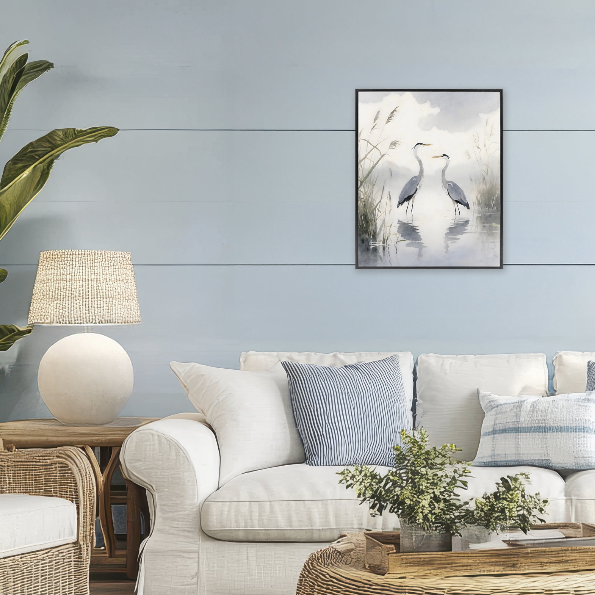 Stupell Industries Serene Wetlands Heron Reflections Black Framed Giclee Art, design by Creative Studio