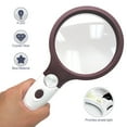 thumbnail image 1 of Extra Large 4X Magnifying Glass with 4 Ultra Bright LED Lights & 25X Zoom Lens, 1 of 6