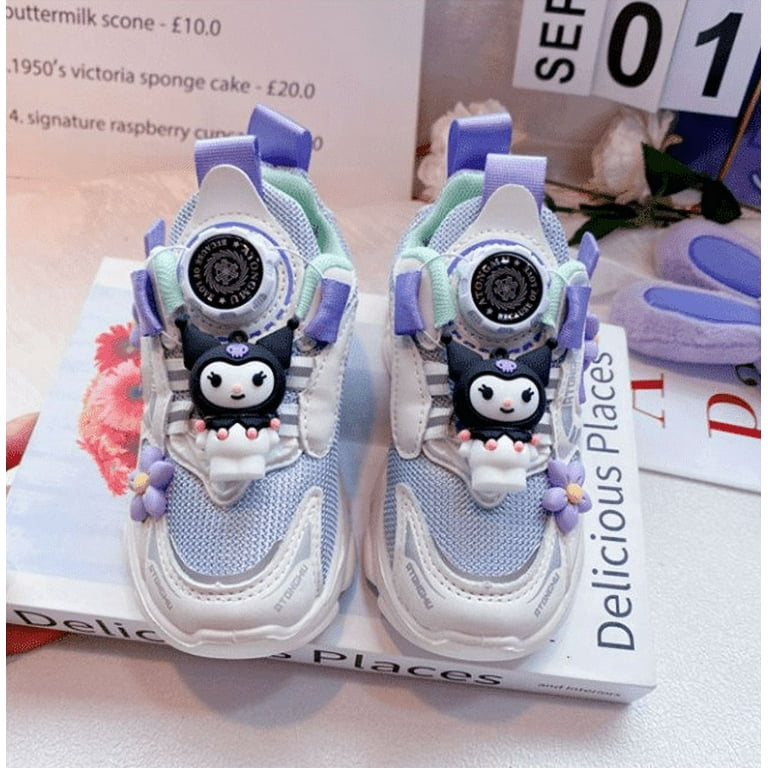 Kuromi Little Girl Big Girl Sneaker Breathable Shoes 4-8 Years